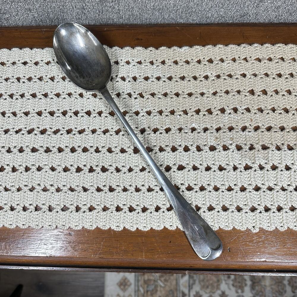 Vintage Evercraft Sheffield England Silver Plated Large Serving Spoon 13” Long
